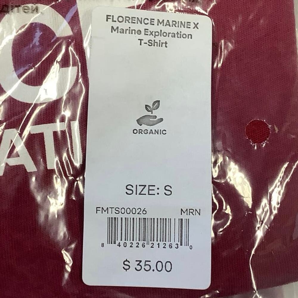 NEW Florence Marine X Men's Small Marine Exploration Maroon T-Shirt M12-5 - Picture 10 of 10